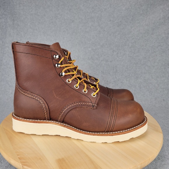 Red Wing Iron Ranger 8088 Mens 8 Amber‎ Harness Brown Leather Wedge Sole Boots main image 12